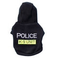 Letter POLICE print pet dog Hooded Coat Fleece