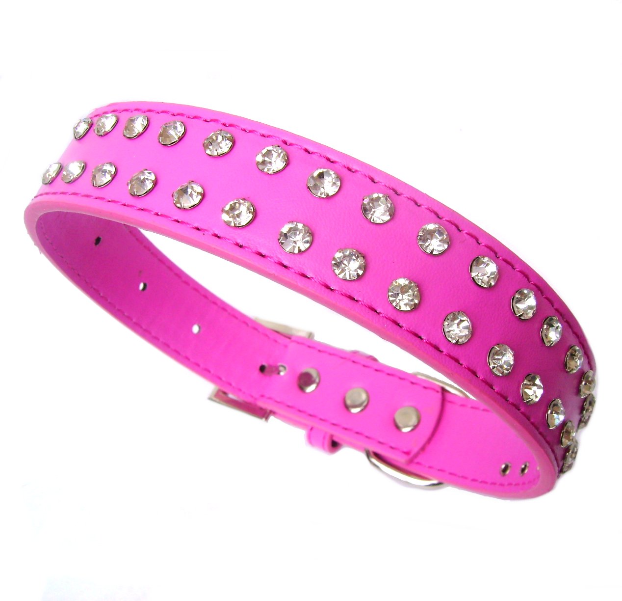 Pink diamante shop dog collar