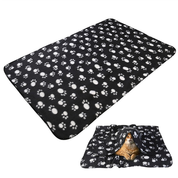 UEETEK Pet Dog Cat Paw Print Fleece Throw Blanket -  - Molly Brands - Molly Brands