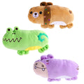 UEETEK 3PCS Pet Products Plush Squeaky Toys Dog Chew Toys Pet Cats Cute Biting Sound Animal Toys Hippo Bear Frog